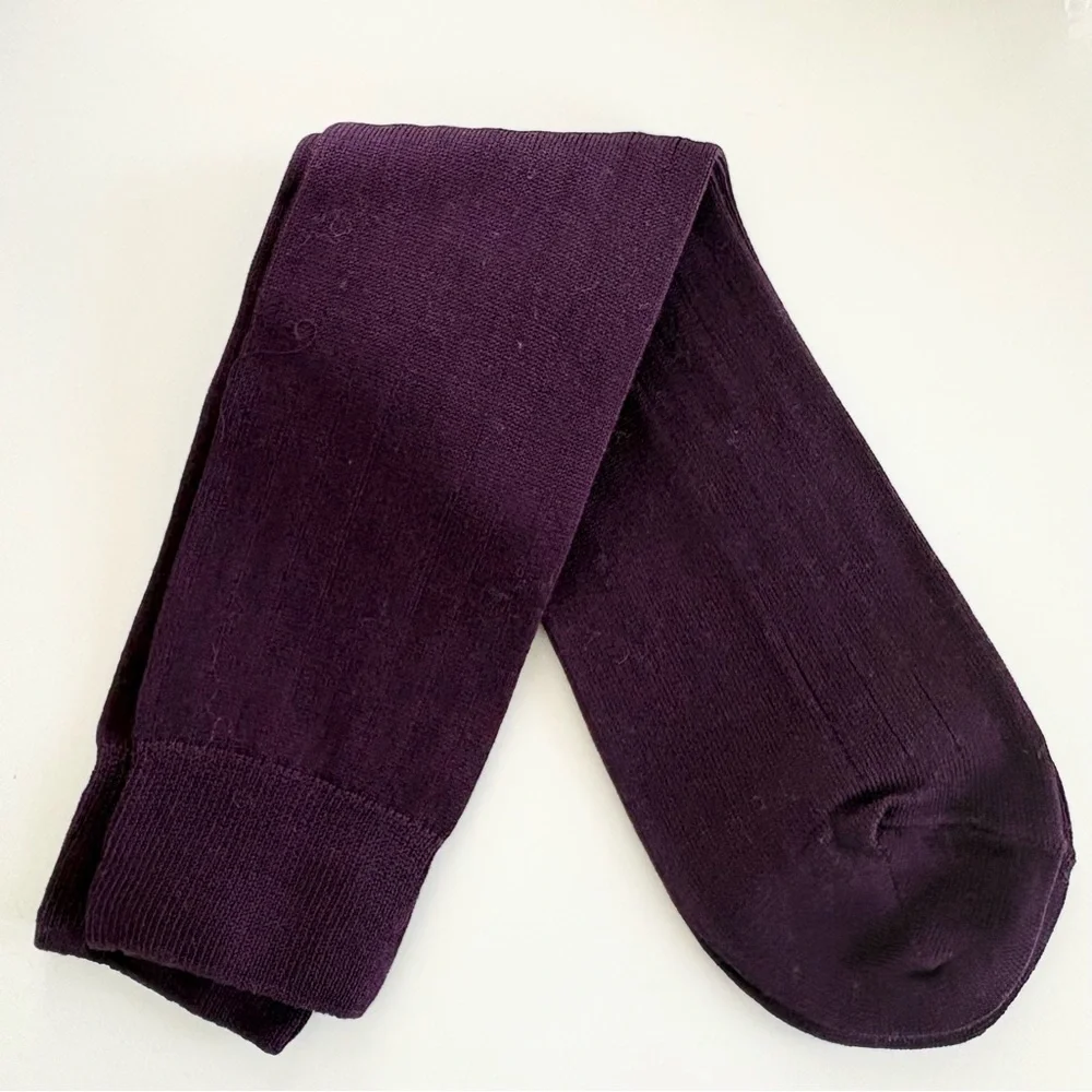 J. Crew Ribbed Dress Socks Amber Plum